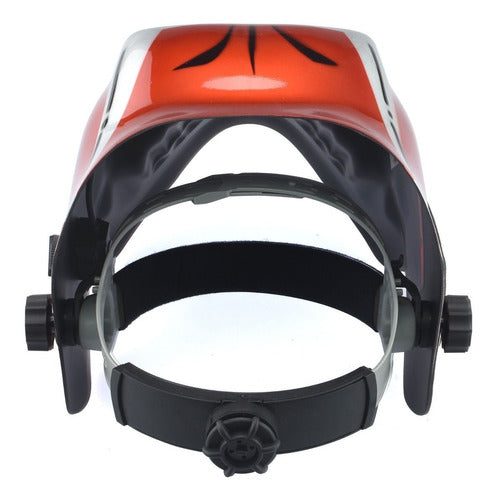 Soldadura Casco Cráneo Rojo Auto Oscurecimiento Mig Tig Arco 3