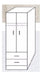 Orlandi Bahia 61cm 2-Door 2-Drawer Wardrobe Closet 17