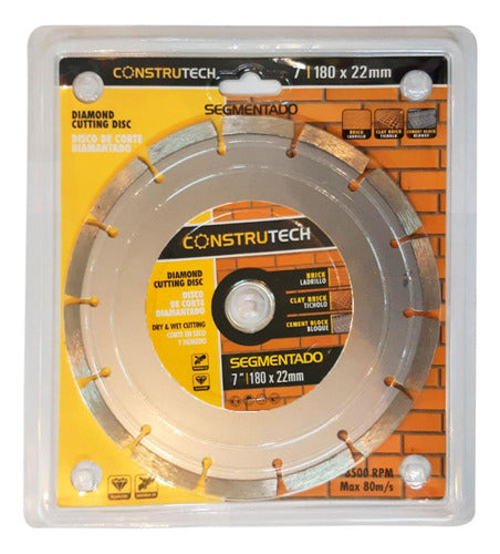 Construtech Segmented Diamond Disc 180mm 0