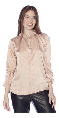 Sueded Silk Blouse Lorenza Woman Asterisk 8