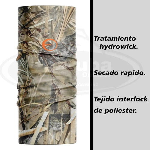 Realtree Camo Junco Buff Neck Gaiter with Hydrowick - Multifunctional 3