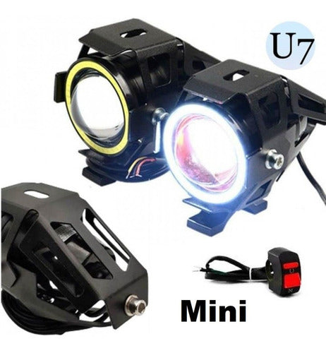 Farol Milha Led Bros 160 Crosser 150 Xre 190 U7 Angel Eyes 1