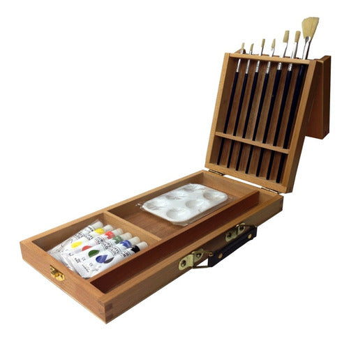 Sapiens Acrylic Painting Set C With Box, Palette, And Brushes C07 0