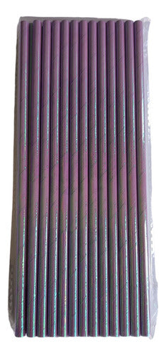 Metallic Iridescent Polypaper Straws - Pack of 25 0
