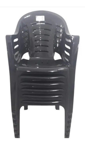 Silla Sillón Negro Reforzado Apilable Florida 0