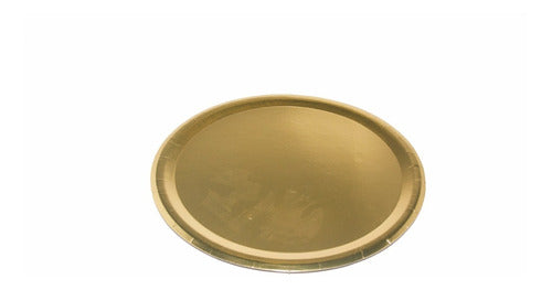 Plastimar Golden Cardboard Cake Plate 31cm x 10 Units 0