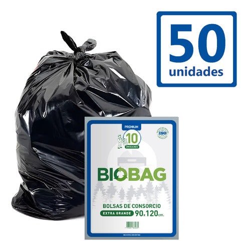 Biobag Residual Consortium Bags 90x120 - 50 Units, Leak Proof Quality 0