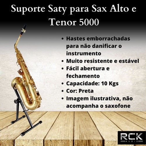 Suporte Saty Para Sax Alto E Tenor 5000 1