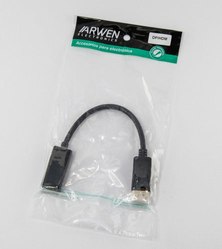 Adaptor Cable DisplayPort to HDMI Male-Female 20cm ARWEN 1.2 - Full HD 1080P 144Hz 1