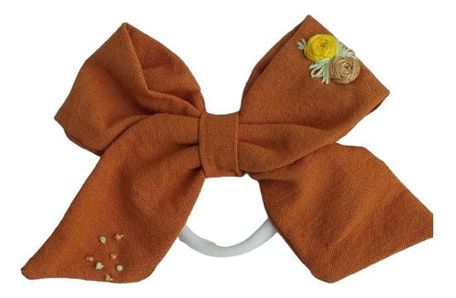 Exclusive Embroidered Bow Hair Ties for Girls 0