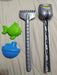 Chichess Beach Set with Shovel and Rake + 2 Molds 6