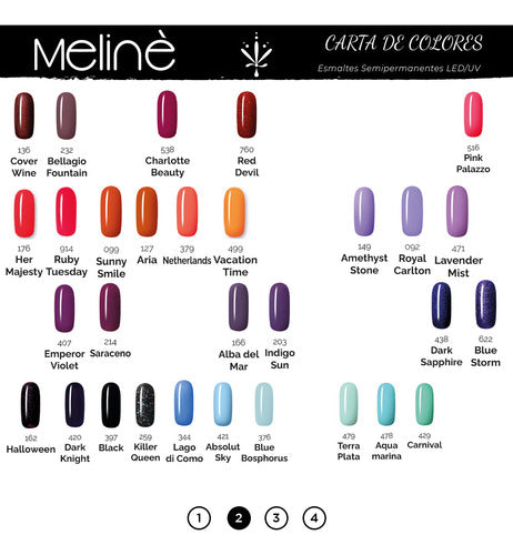 Combo 10 Esmaltes Semipermanentes Meliné + Base + Top Meliné 3