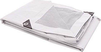 Pretul White Polyethylene Tarp with Eyelets 3x3m 1