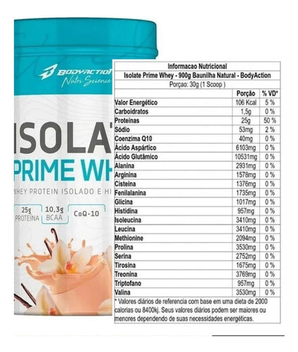 Bodyaction Isolate Prime Whey Protein Isolate Lactose-Free with Stevia 900g 3