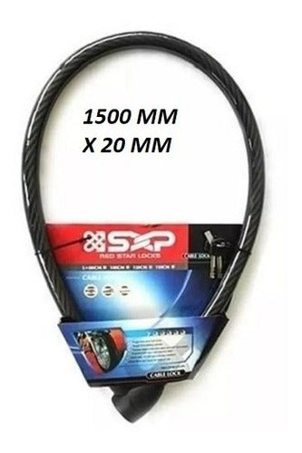 SXP Cable Linga Acero Trenzado Moto, Bicis, R. Auxilio 150x20 0