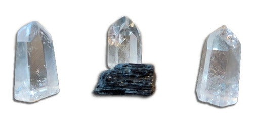 Faceted Quartz Crystal Points Set Tameana - Sacred Flame 1