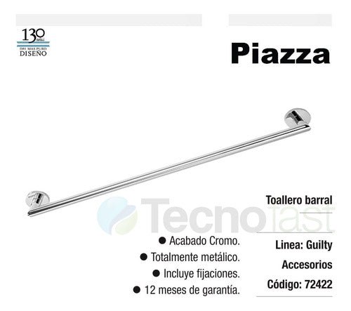 Accesorios Piazza Guilty Vaso + Jabonera + Toallero + Barral 6