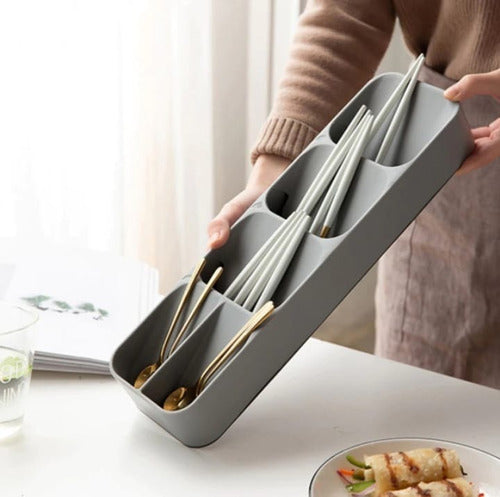 Compact Cutlery Organizer Slim Design Kitchen Drawer Utensil Storage 11