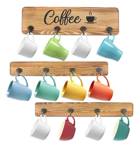 LotFancy Coffee Mug Rack, Wall-Mounted Mug Holder with 12 Hooks 0