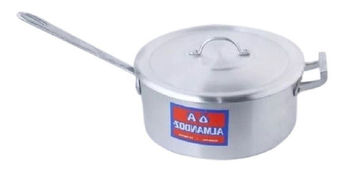 Aluminio D&E Gastronomic Casserole with Handle and Lid N20 3 Liters 0