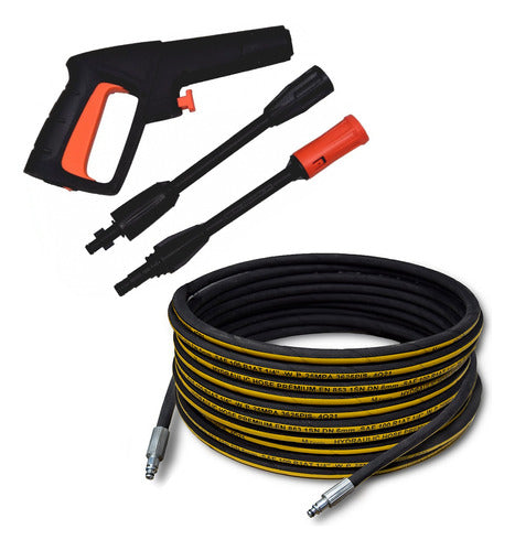 Gamma High-Pressure Washer Lance and Reinforced Hose 3 Mts 0