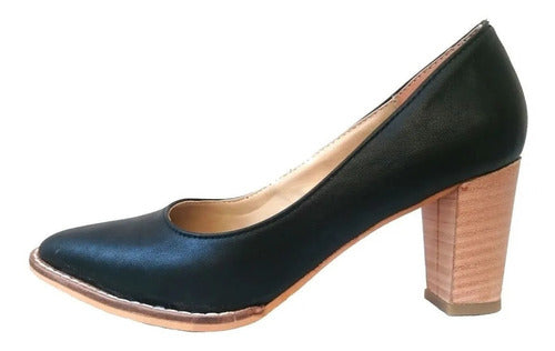 Supercompras Stilettos Taco Foliado, Con Vira De Cuero Cosida 4