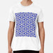 Lucky Twins Blue And White Pattern Premium Cotton T-Shirt 0