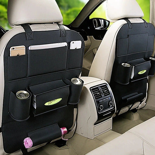 Car Seat Back Organizer for Auto and SUV in Leather 7