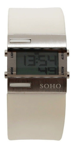Digital Watch with Light Stopwatch Rubber Strap Soho CH2734L Installment 37