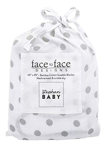 Stephan Baby Face To Face Collection Viscose + Cotton Swaddle, Love Bug 2