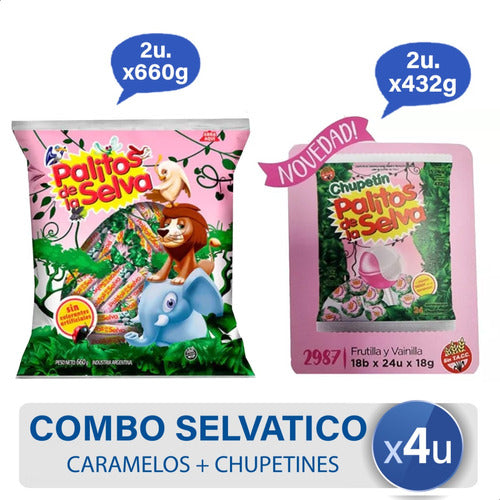 Chupetines + Caramelos Palitos De La Selva Sin Tacc Combo 0