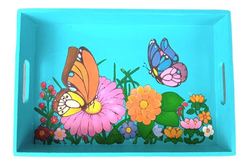 Hand-Painted Breakfast Tray, Ideal for Breakfast or Snacks, Highly Decorative 0