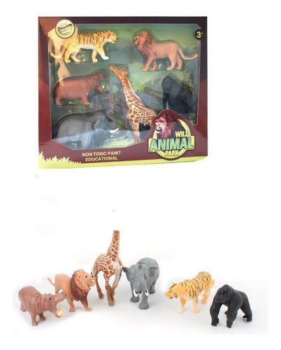 WIL ANIMAL PAK Set of 6 Jungle Animal Figures 0