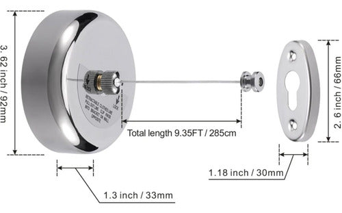 Montoya Importadora Retractable Portable Stainless Steel Clothesline 2.8 Meters 5