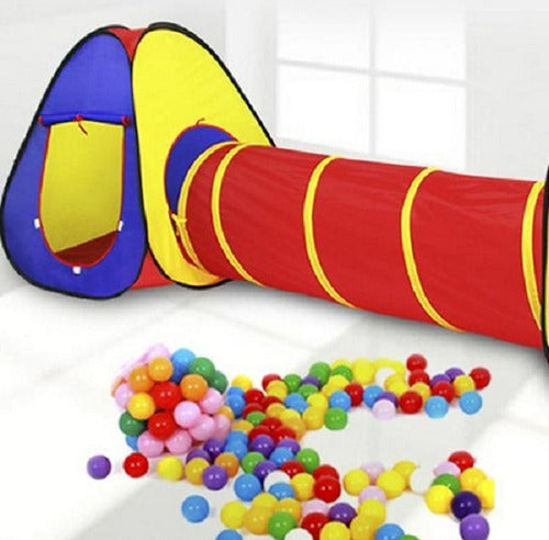 Yo Sí Puedo Kids' Tent + Tunnel + 50 Stimulation Balls 0