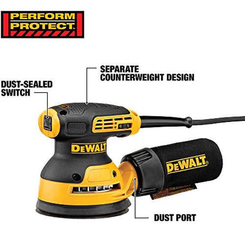 Lijadora De Órbita Aleatoria Dewalt, 5 Pulgadas (dwe6423k) 1