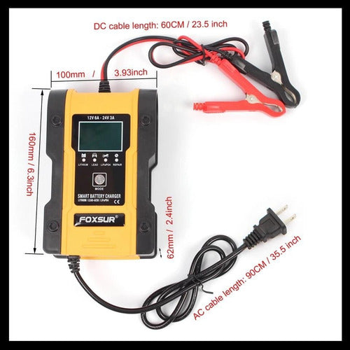 Cargador De Batería Inteligente Automático 12-24v Gel Acido 2