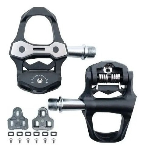 Zeray Carbon Road Pedals with Cleats ZP-110 Chromoly Axle 1