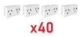 Jeluz Verona Double Electrical Outlet Module White 20027 x40 Pack 1