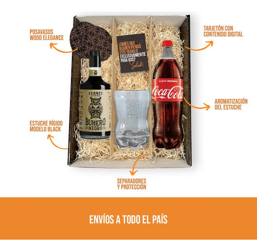 Buhero Negro Ideal Fernet Kit with Coca Cola + Ferchetto Glass 1