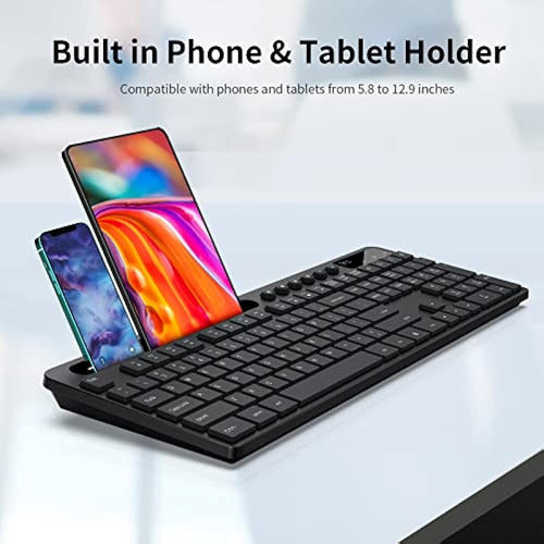 Marvo Wireless Keyboard and Mouse Combo - Ergonomic 2.4G 1