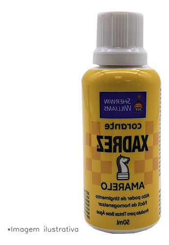 Corante Para Tinta Xadrez Amarelo (50ml) - Kit C/12 Peca 1