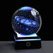 3D Galaxy Crystal Ball with LED Base Solar System - N 0
