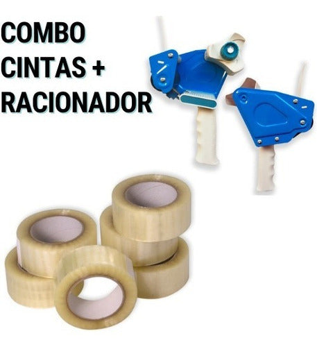 Kit Mudanza Cintas De Embalaje X6 + Racionador 48x100 1