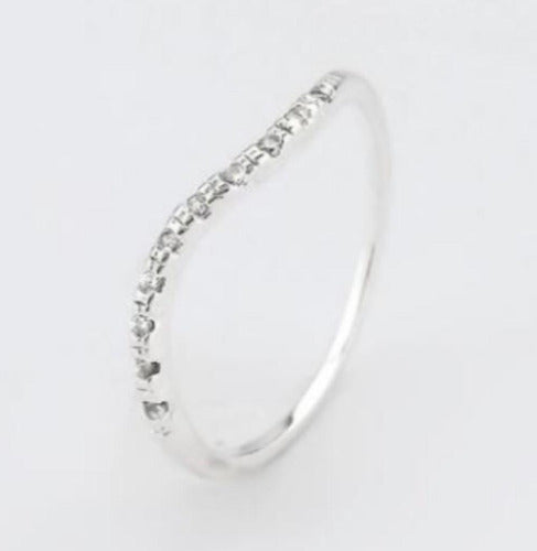 Inspira Medium Endless Fine Ring in 925 Silver and Zirconias 0