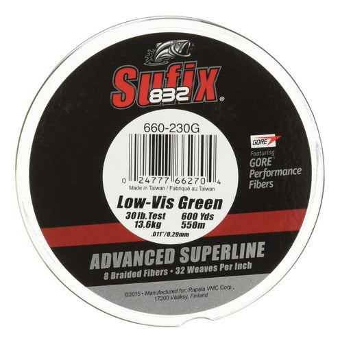 Sufix 832 Braid Line-600 Yards (Green, 30 Pounds) 1