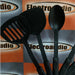 Set Utensillos Cocina Nylon Negro X6 Espatula Cuchara Espuma 2