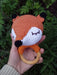 Vishwa Tejidos Crochet Rattle. Animals. Fox. Wooden Ring 2