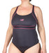 Speed Women's One-Piece Swimsuit with Fine Contrasting Trims - Plus Sizes 14