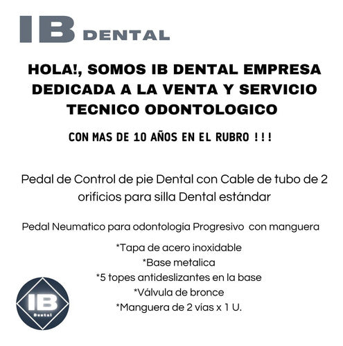 Pedal Simple Odontologico Con Manguera Progresivo Neumatico 3